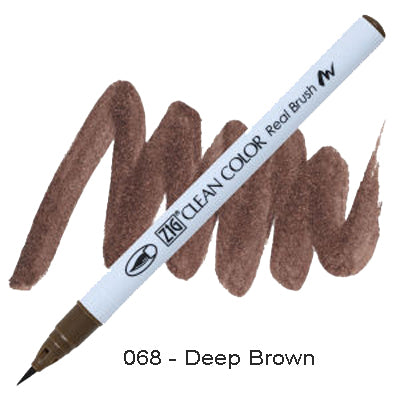 Kuretake Zig Clean Color Brush Pen 068 Deep Brown