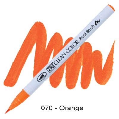 Kuretake Zig Clean Color Brush Pen 070 Orange