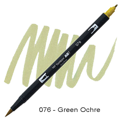 Tombow Dual Tip Pen 076 Green Ochre