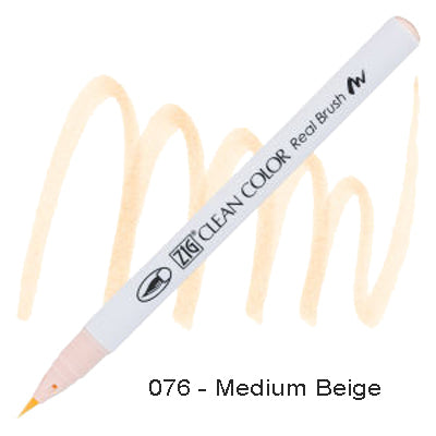 Kuretake Zig Clean Color Brush Pen 076 Medium Beige