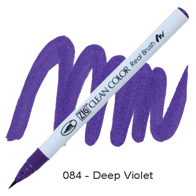 Kuretake Zig Clean Color Brush Pen 084 Deep Violet