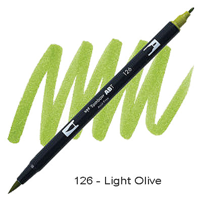 Tombow Dual Tip Pen 126 Light Olive