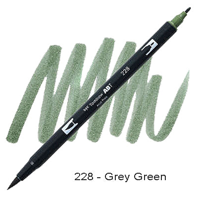 Tombow Dual Tip Pen 228 Grey Green