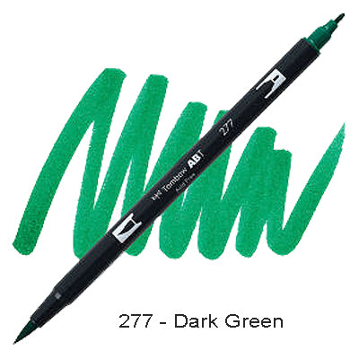 Tombow Dual Tip Pen 277 Dark Green