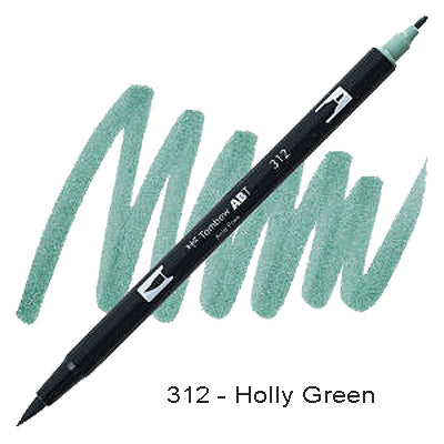 Tombow Dual Tip Pen 312 Holly Green