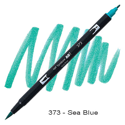 Tombow Dual Tip Pen 373 Sea Blue