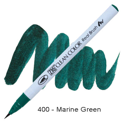 Kuretake Zig Clean Color Brush Pen 400 Marine Green