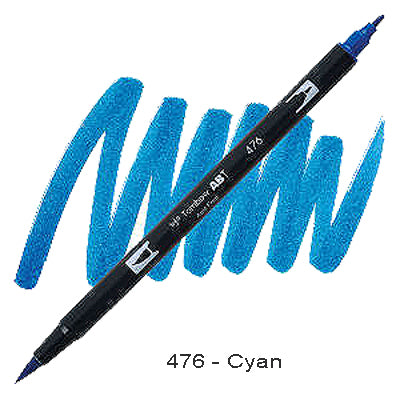 Tombow Dual Tip Pen 476 Cyan