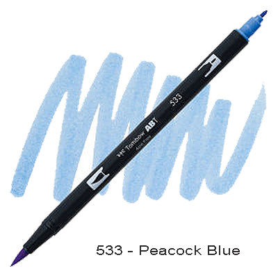 Tombow Dual Tip Pen 533 Peacock Blue
