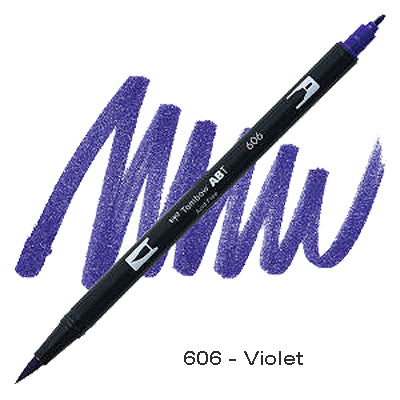 Tombow Dual Brush Pen Set of 6- Purple Blendables