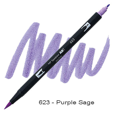 Tombow Dual Tip Pen 623 Purple Sage