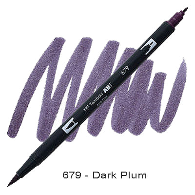 Tombow Dual Tip Pen 679 Dark Plum