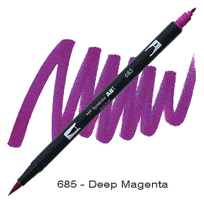 Tombow Dual Tip Pen 685 Deep Magenta