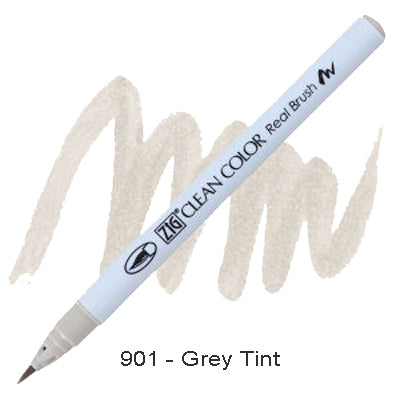 Kuretake Zig Clean Color Brush Pen 901 Grey Tint