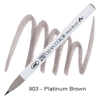 Kuretake Zig Clean Color Brush Pen Platinum Brown