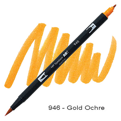 Tombow Dual Tip Pen 946 Gold Ochre