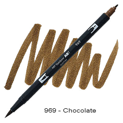 Tombow Dual Tip Pen 969 Chocolate