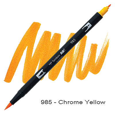 Tombow Dual Tip Pen 985 Chrome Yellow