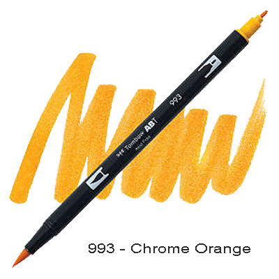 Tombow Dual Tip Pen 993 Chrome Orange
