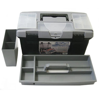 The Art Toolbox offers lidded compartments, removable tray and twin water tanks.