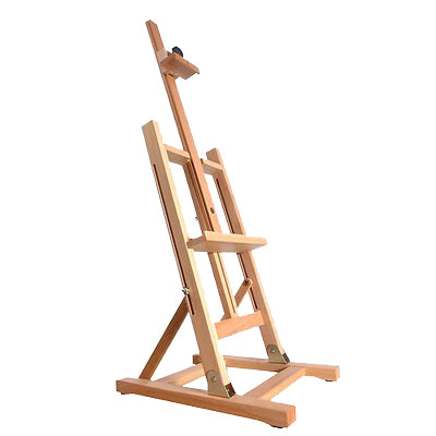 Solid, oiled beech wood table easel holds canvases up to 47cm high and 55cm wide.