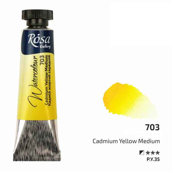 Rosa Gallery Fine Watercolours 10ml Cadmium Yellow Medium 703