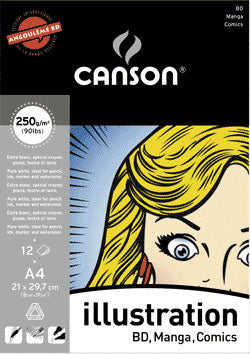 Canson Illustration pad is ideal for Manga Art as well as pencil, ink, marker and watercolour. 