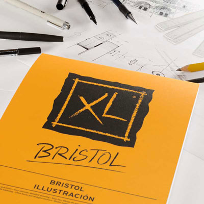 Canson XL Bristol paper has a satin finish and is ultra-white and extremely smooth.