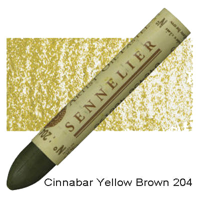 Sennelier Oil Pastels Cinnabar Yellow Brown 204