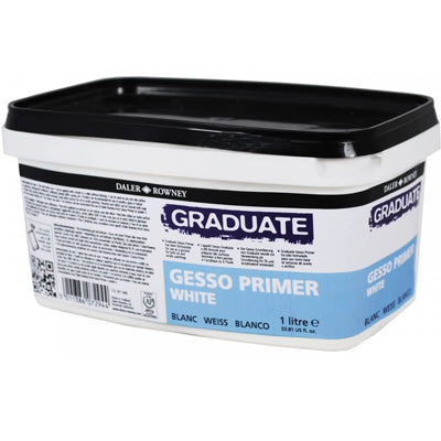 Fast drying Acrylic Gesso Primer for use with acrylic and oil paints, specially formulated to provide a good value option