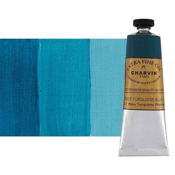 Charvin Extra Fine Artist OIl Paints Deep Turquoise Blue
