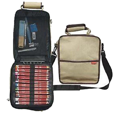 Carry all Case pencil storage holds up to 132 pencils plus a range of drawing accessories and an A5 sketchbook.