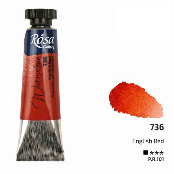 Rosa Gallery Fine Watercolours 10ml English Red 736