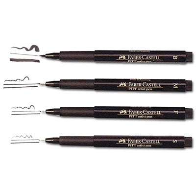 Pitt Artist Pen 167139 Lot de 4 stylos à encre de Chine 1.5 SC SB B Pitt Artist Pen 167139 Lot de 4 stylos à encre de Chine 1.5 SC SB B