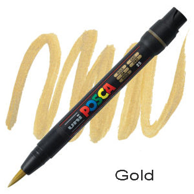 Posca Paint Marker Brush PCF-350 Gold