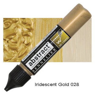 Sennelier 3D Abstract Acrylic Liner Iridescent Gold 028