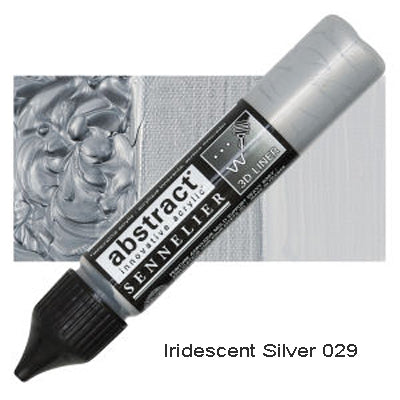 Sennelier 3D Abstract Acrylic Liner Iridescent Silver 029