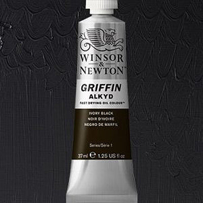 Winsor & Newton Griffin Alkyd Oil Paint Ivory BlackIv