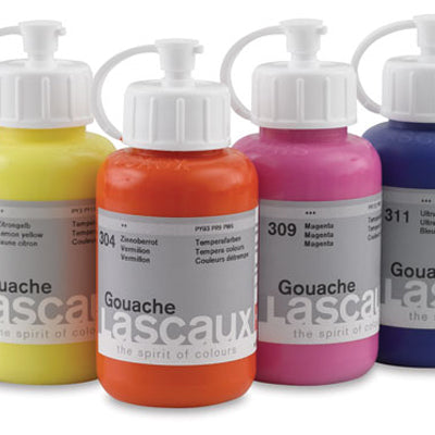 Lascaux gouache has high concentration of pure pigment.