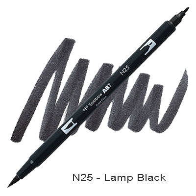 Tombow Dual Tip Pen N25 Lamp Black