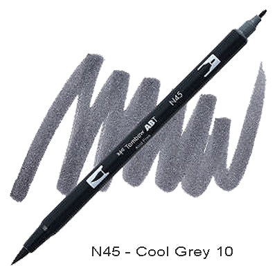 Tombow Dual Tip Pen N45 Cool Grey 10