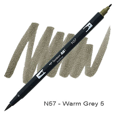 Tombow Dual Tip Pen N57 Warm Grey 5