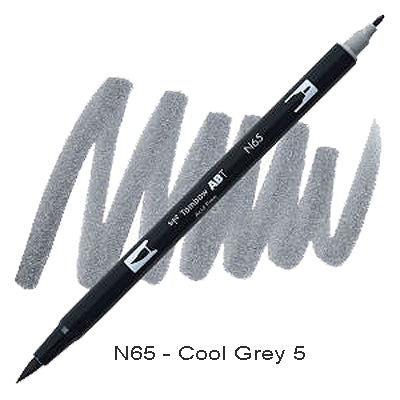 Tombow Dual Tip Pen N65 Cool Grey 5