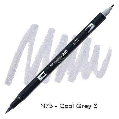 Tombow Dual Tip Pen N75 Cool Grey 3