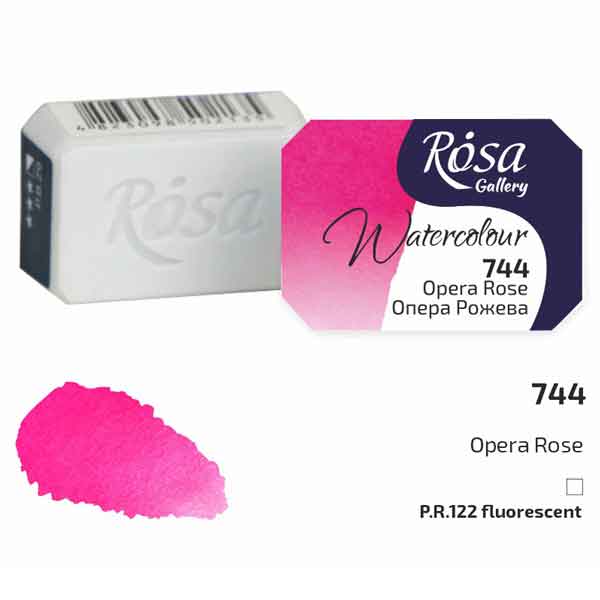Rosa Gallery Fine Watercolours Full Pan Opera Rose 744
