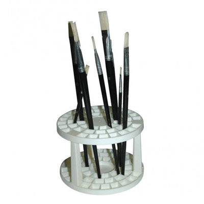 Plastic Brush Holder features a variety of slots which enables you to hold your brushes upright