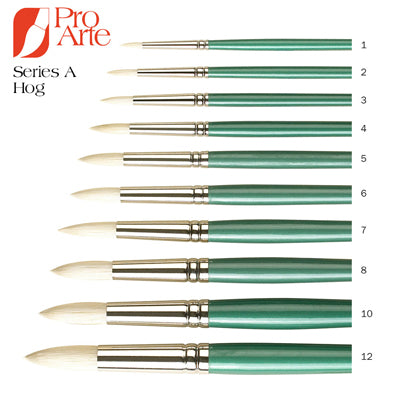 Series A Hog Brushes have been developed for professional use with Oil Colour and can also be used with alkyds and acrylic colours.