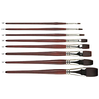 Designed for acrylic painters these brushes have tremendous 'spring' and great painting adaptability.