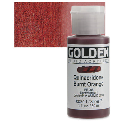Golden Fluid Acrylics Quinacridone Burnt Orange