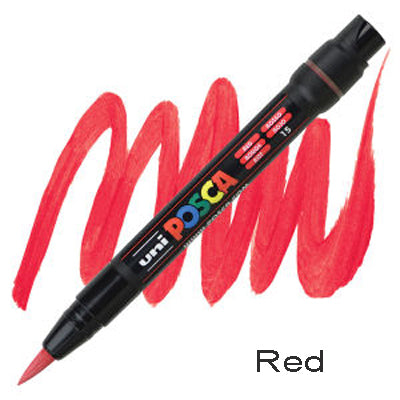 Posca Paint Marker Brush PCF-350 Red